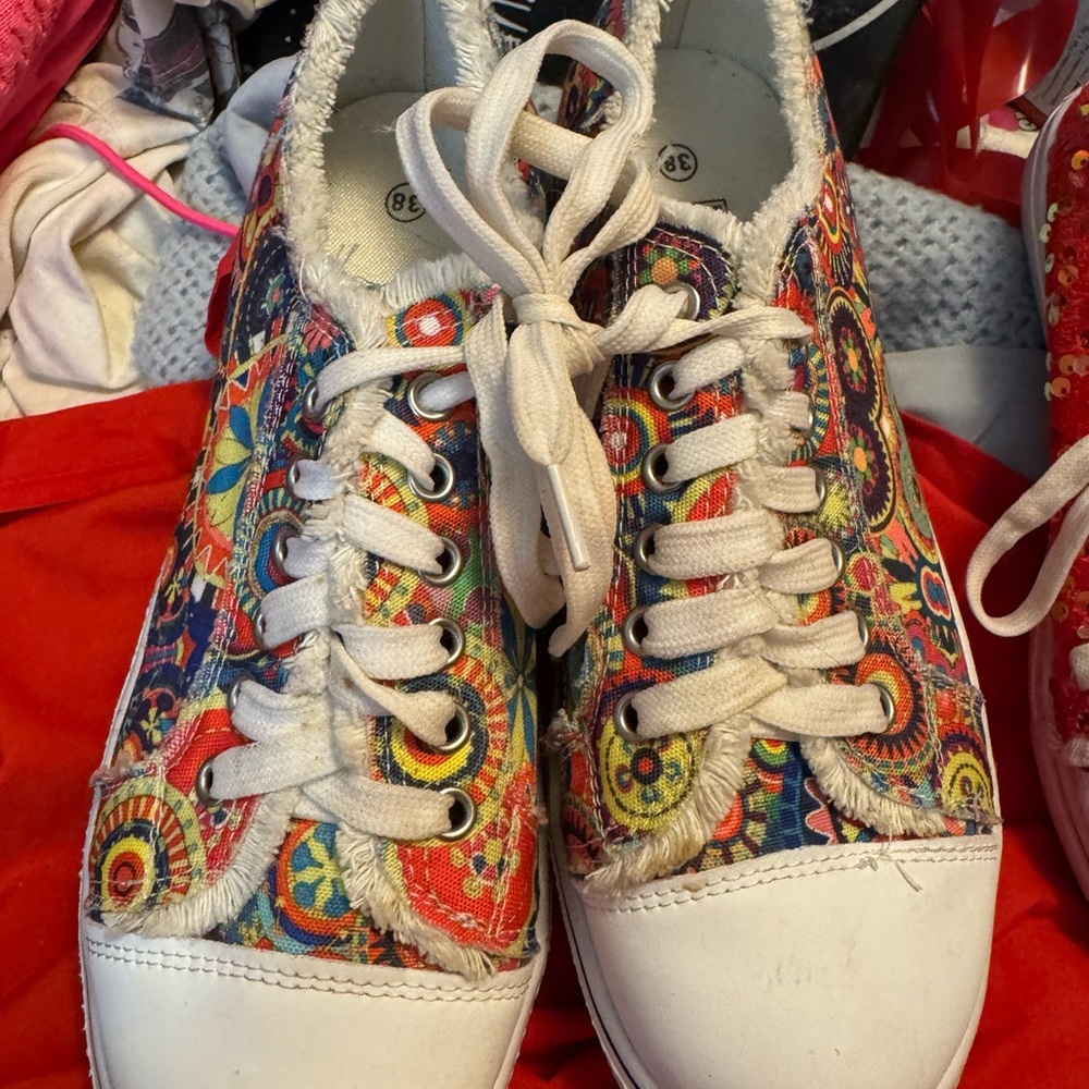 Colorful Patterned Women's Sneakers